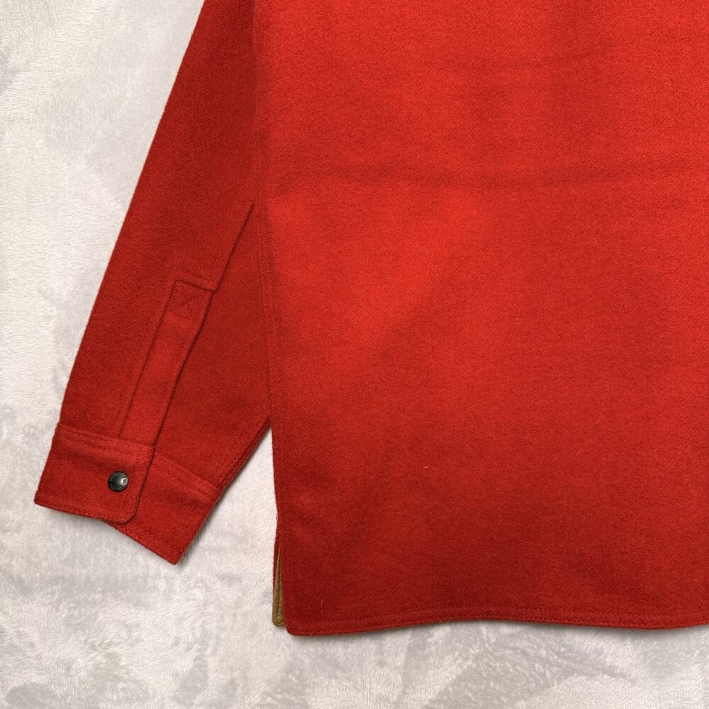 Filson Wool Lined Jacket Jac-SHirt Men's Medium Red Oak Barn Coat Chore Buttoned - Picture 14 of 16